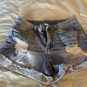 Distressed Denim Women's Shorts